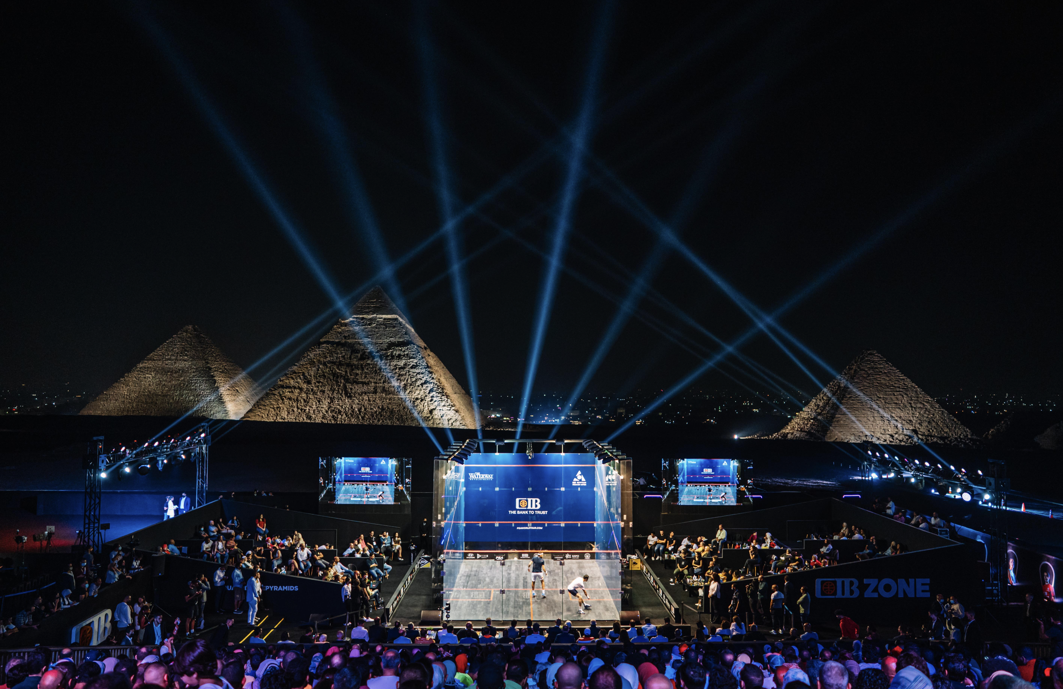 Squash at the Pyramids in Egypt